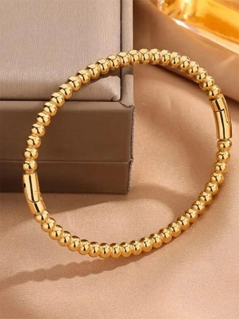 Jonc Perlée Classic Gold